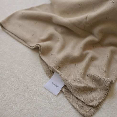 blanco ベビー ニットブランケット organic cotton blanket オーガニックコットン 無地 ブランコ